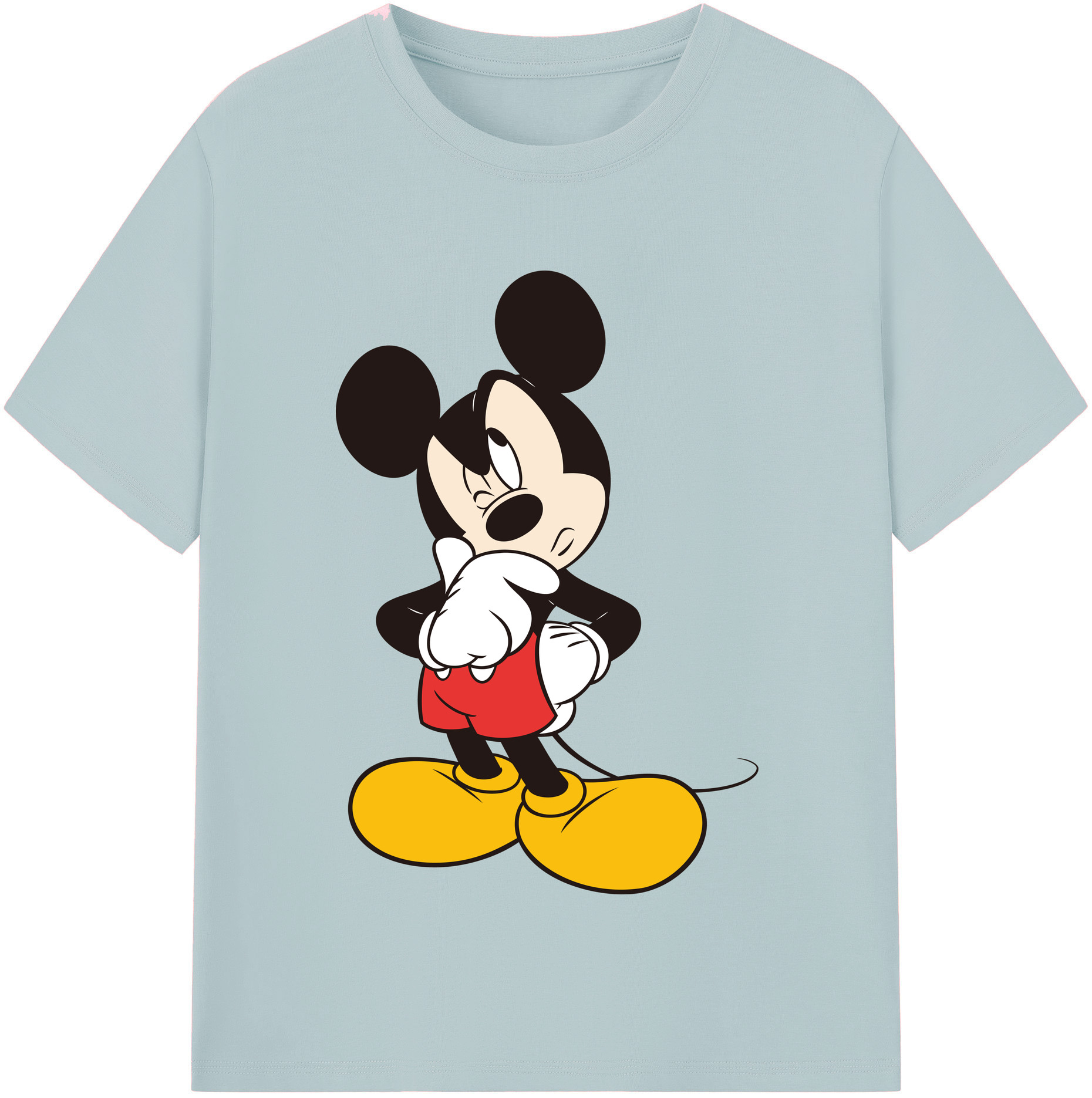 （画像用） ミッキーマウス Mickey Mouse 綿100％半袖Tシャツ（フロントプリント）